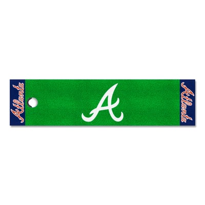 Atlanta Braves Logo Brands Putting Green Mat