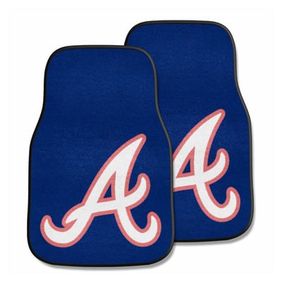 Atlanta Braves Logo Brands Two-Piece Carpet Car Mat Set