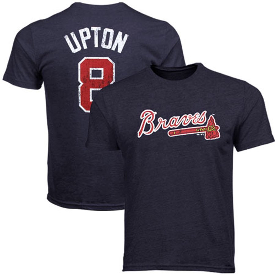 Majestic Threads Justin Upton Atlanta Braves Name & Number Premium Tri ...