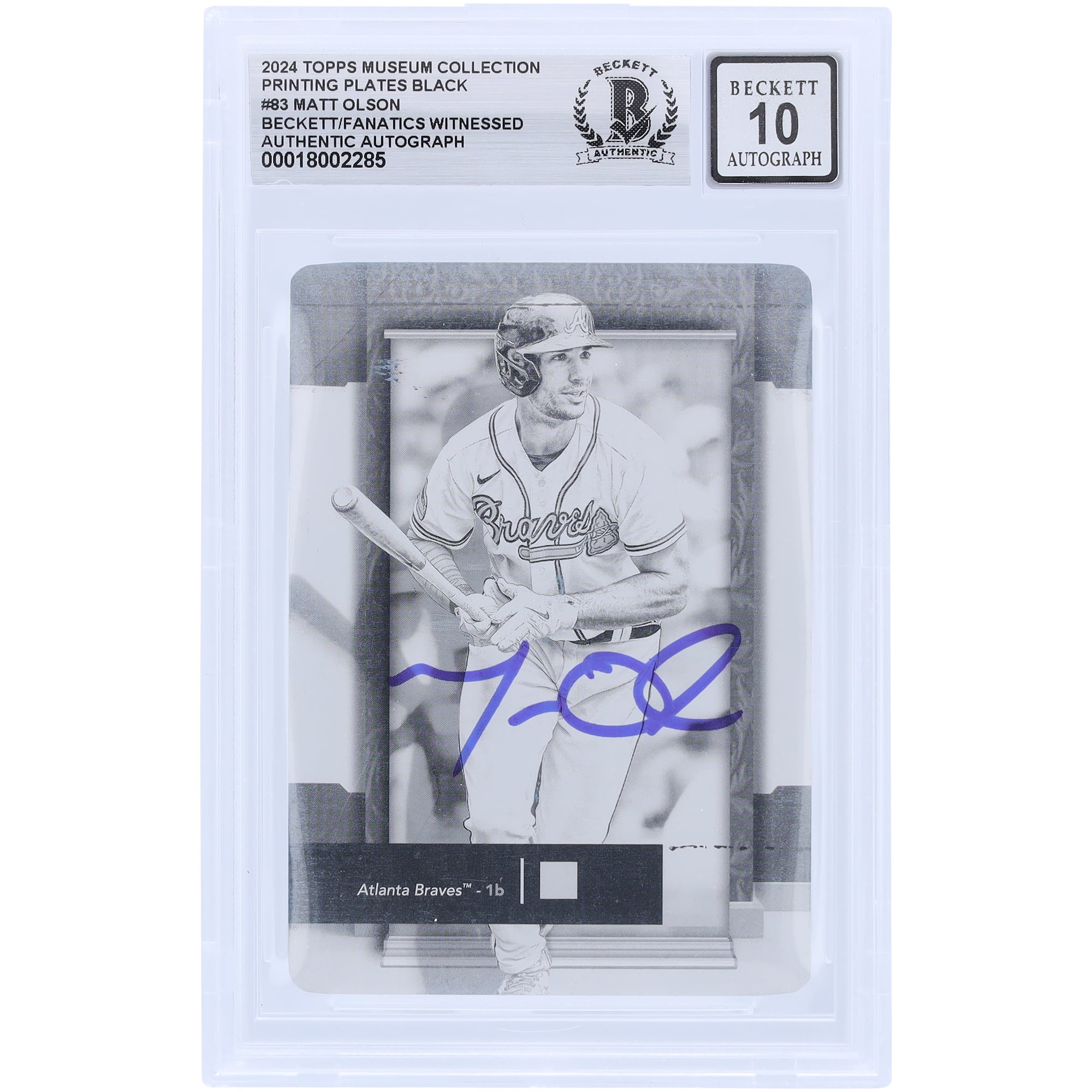 Matt Olson Atlanta Braves Autographed 2024 Topps Museum Collection 