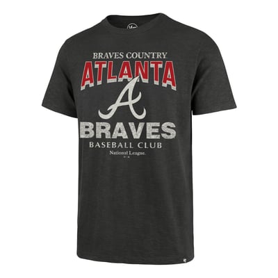 Atlanta Braves '47 Head On Scrum T-Shirt - Charcoal