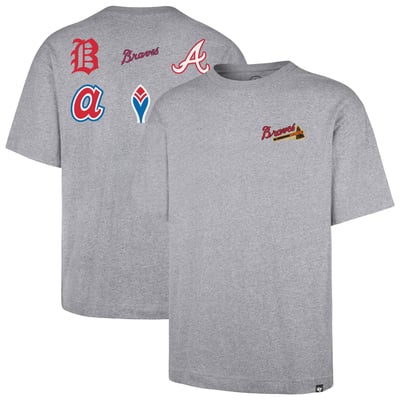 Atlanta Braves '47  History Lock Foundation T-Shirt - Gray