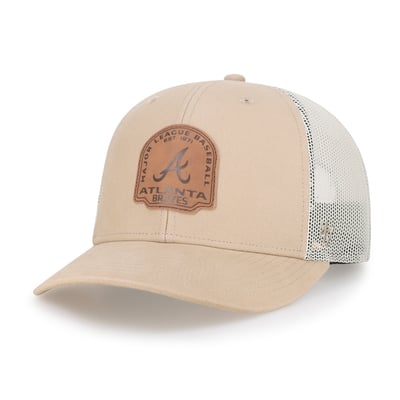  Atlanta Braves '47 Bonehide Trucker Snapback Hat - Khaki