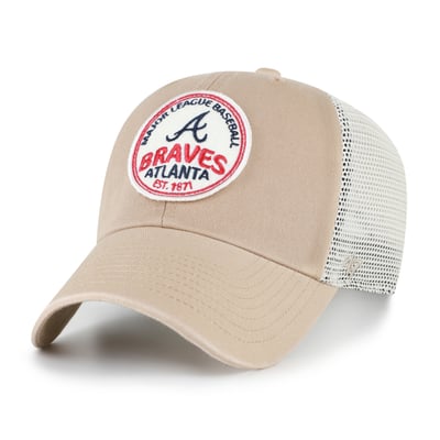  Atlanta Braves '47 Clean Up Adjustable Hat - Khaki