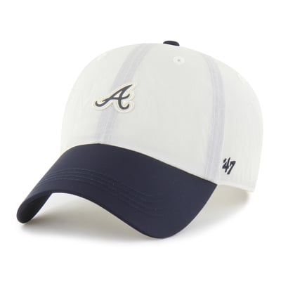 Atlanta Braves '47 Modernia Clean Up Adjustable Hat - White/Navy