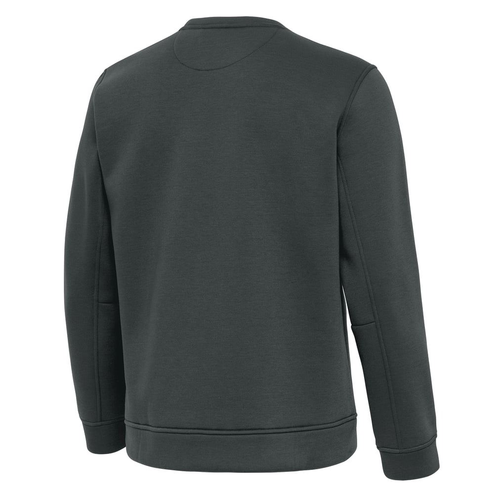 Atlanta Braves Antigua Relevant Lightweight Pullover Sweatshirt - Pewter