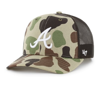 Atlanta Braves Carhartt x '47 Duck Adjustable Trucker Hat - Camo