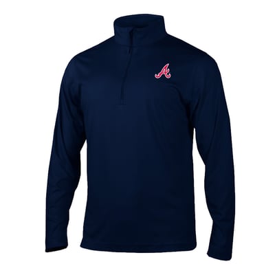 Atlanta Braves Columbia Fairway Break Quarter-Zip Pullover - Navy