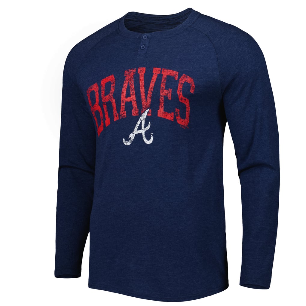 Men's Atlanta Braves Concepts Sport Navy Inertia Raglan Long Sleeve ...