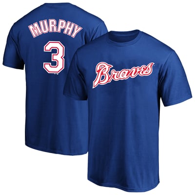 Dale Murphy Atlanta Braves Fanatics Cooperstown Collection Name & Number T-Shirt - Royal