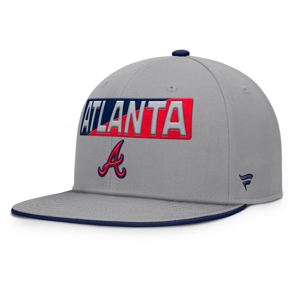 Men's Atlanta Braves Fanatics Gray Punchout Snapback Hat
