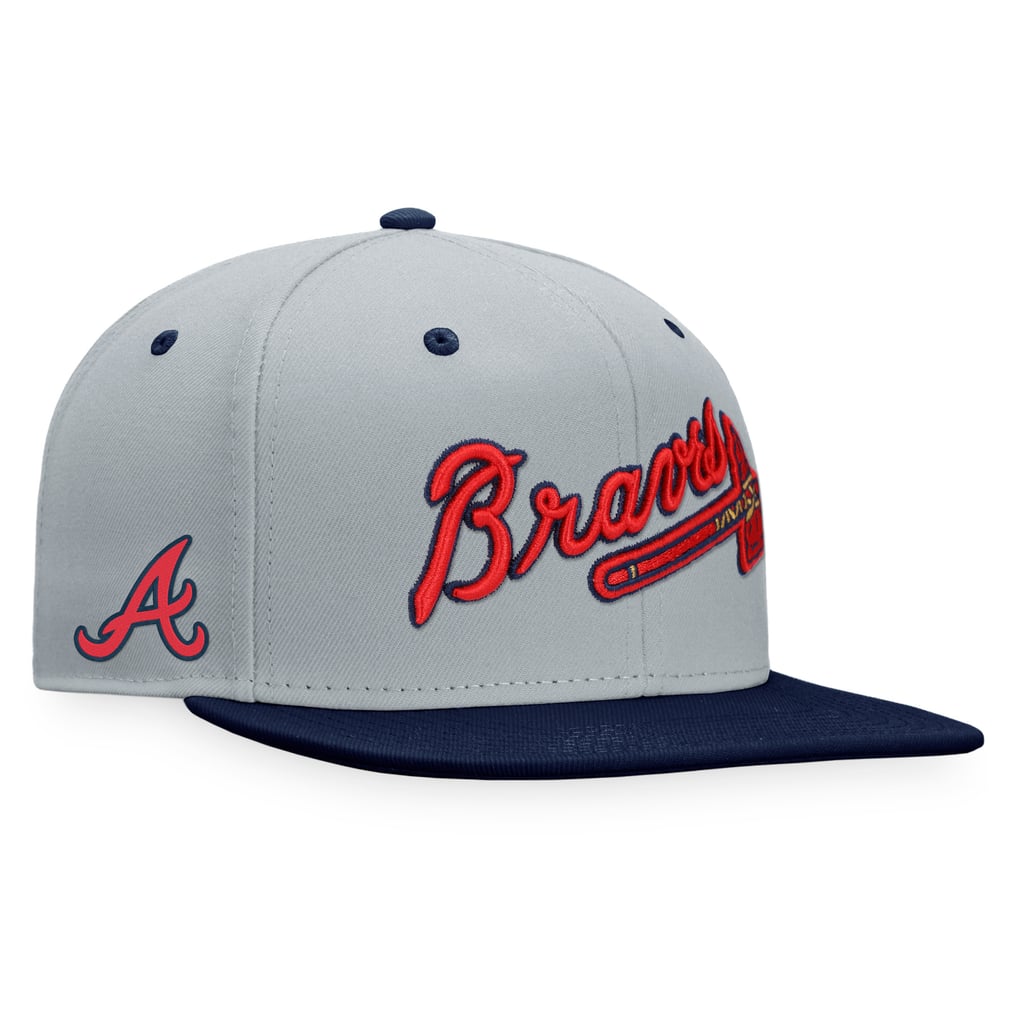 Men's Atlanta Braves Fanatics Gray Team Two-Tone Snapback Hat