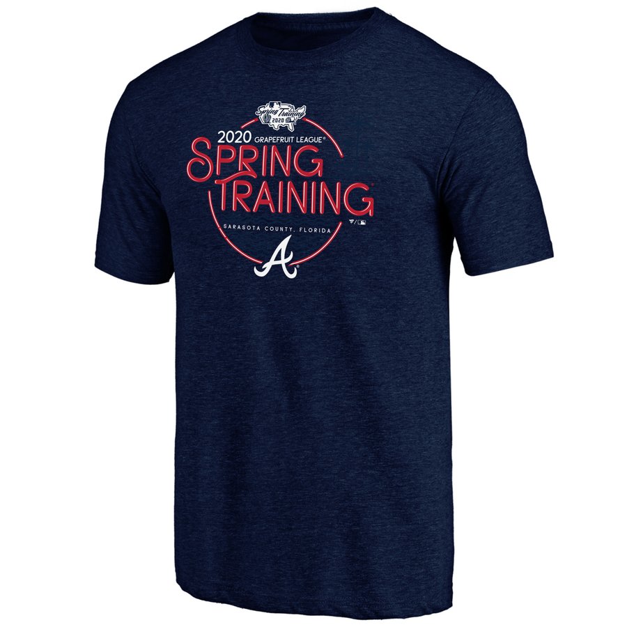 Men's Atlanta Braves Fanatics Heathered Navy 2020 MLB Spring Training ...