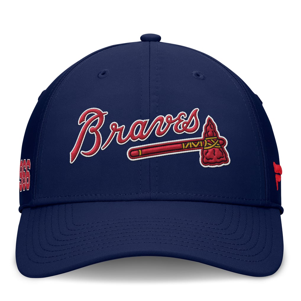 Men's Atlanta Braves Fanatics Navy Fundamental Tag Flex Hat