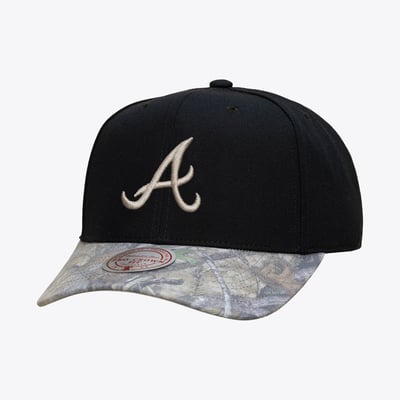  Atlanta Braves Mitchell & Ness Midnight Timber Pro Snapback Hat - Black