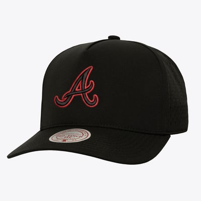  Atlanta Braves Mitchell & Ness Perfect Pop Pro Snapback Hat - Black