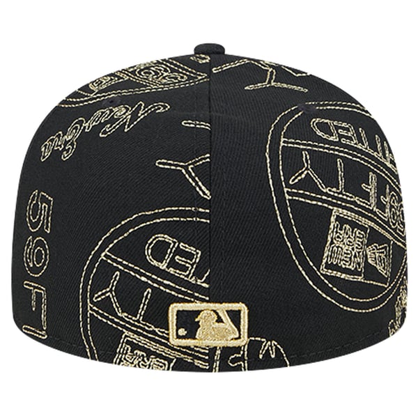 Casquette New Era 59FIFTY Atlanta Braves – Velours Côtelé Noir, Taille 7 5/8, Neuve