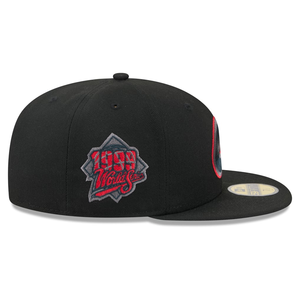 Men's Atlanta Braves New Era Black Color Pop 59FIFTY Fitted Hat