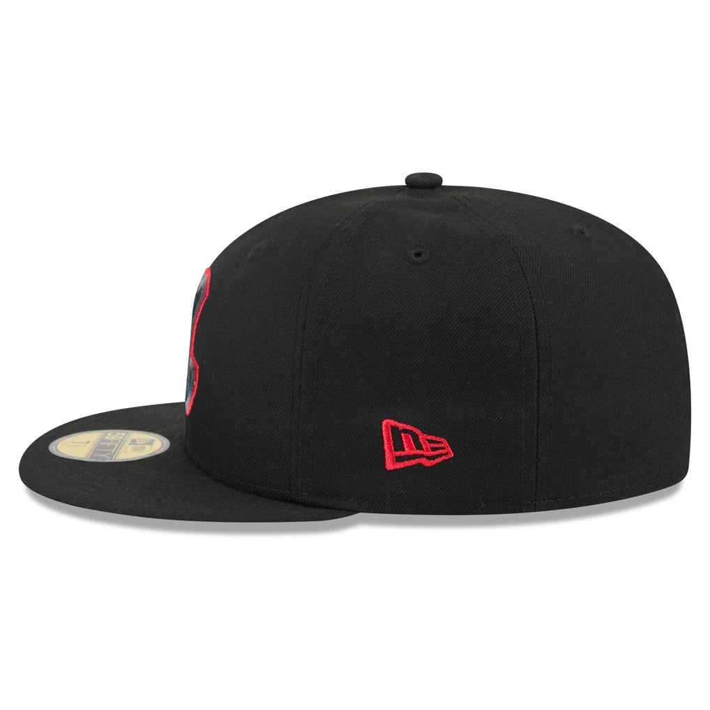 Men's Atlanta Braves New Era Black Color Pop 59FIFTY Fitted Hat