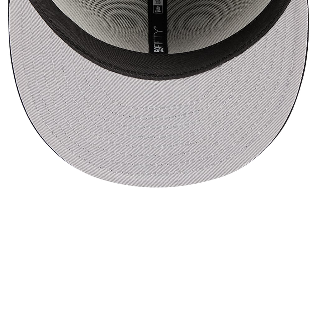 B Rvs Men's Atlanta Braves New Era Black Logo 59FIFTY Fitted Hat