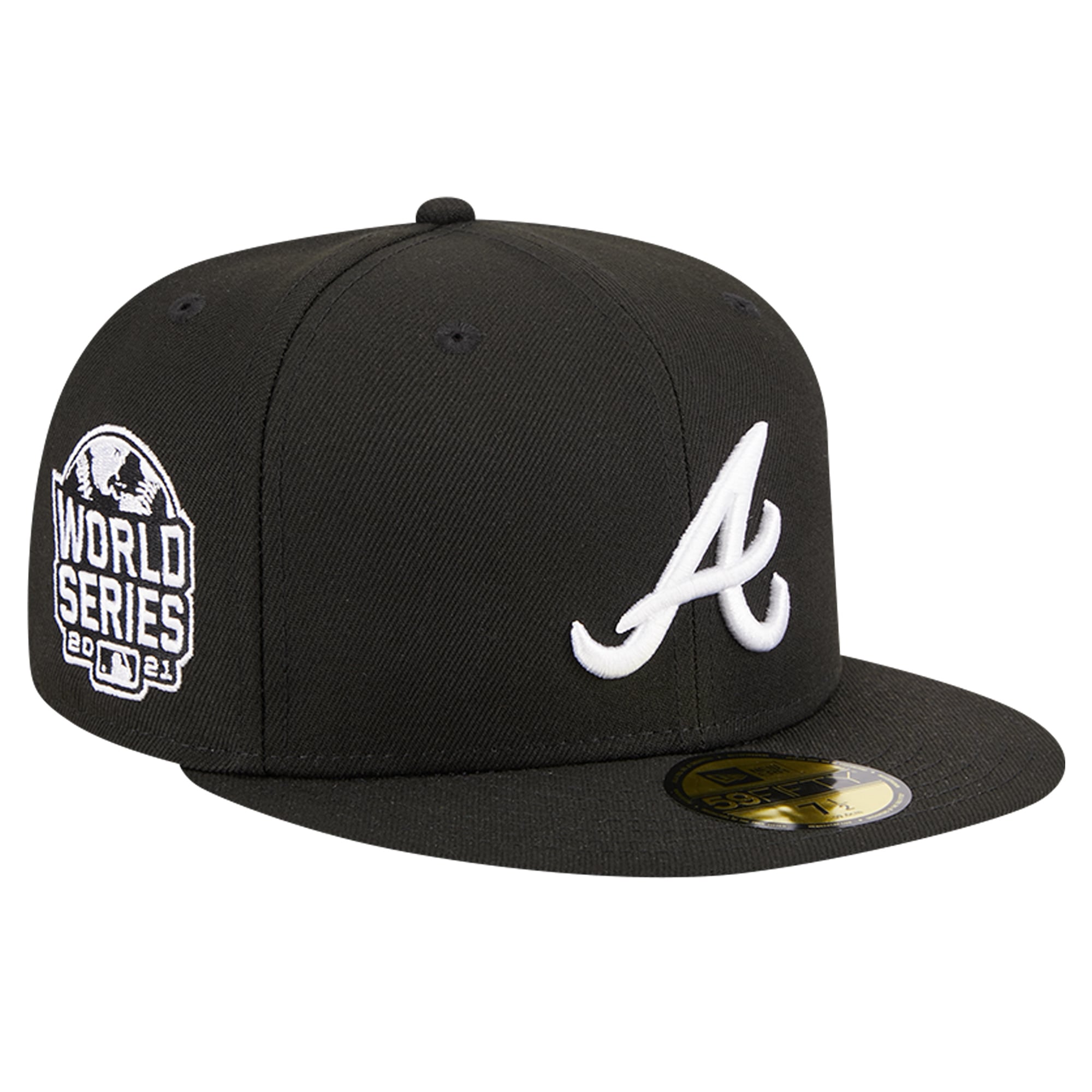 Men's Atlanta Braves New Era Black Logo 59FIFTY Fitted Hat