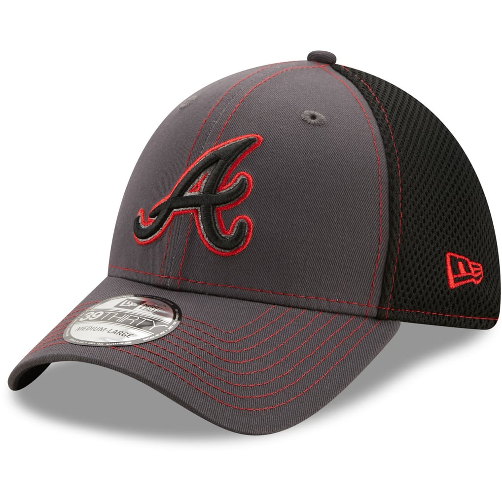 Men's Atlanta Braves New Era Graphite Team Neo 39THIRTY Flex Hat