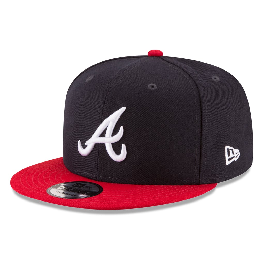 Casquette New Era 9Fifty Atlanta Braves - Snapback Taille Unique, 100% Coton, Blanc