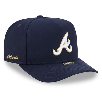 Atlanta Braves New Era Visor Pin 9FIFTY A-Frame Snapback Hat - Navy