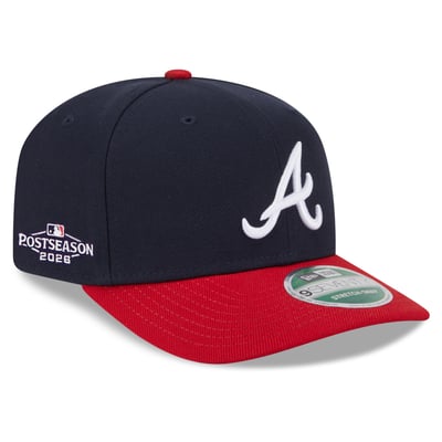 Atlanta Braves New Era 2026 MLB Postseason Side Patch 9SEVENTY Adjustable Hat - Navy/Red