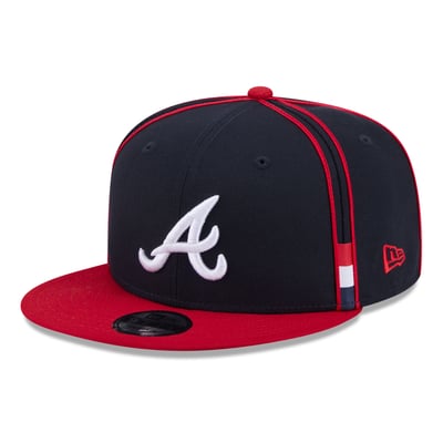 Atlanta Braves New Era 9FIFTY Soutache Snapback Hat - Navy/Red