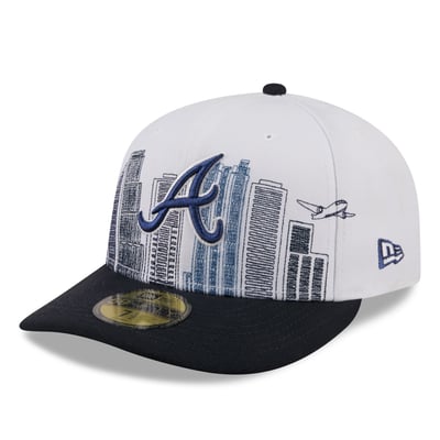 Atlanta Braves New Era City Skyline 59FIFTY Fitted Hat - White/Navy