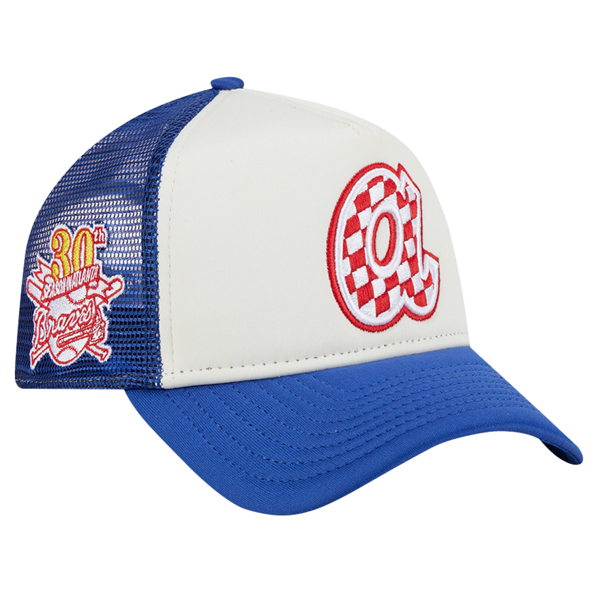 Atlanta Braves New Era Checkered Flag A-Frame Trucker 9FORTY Adjustable ...