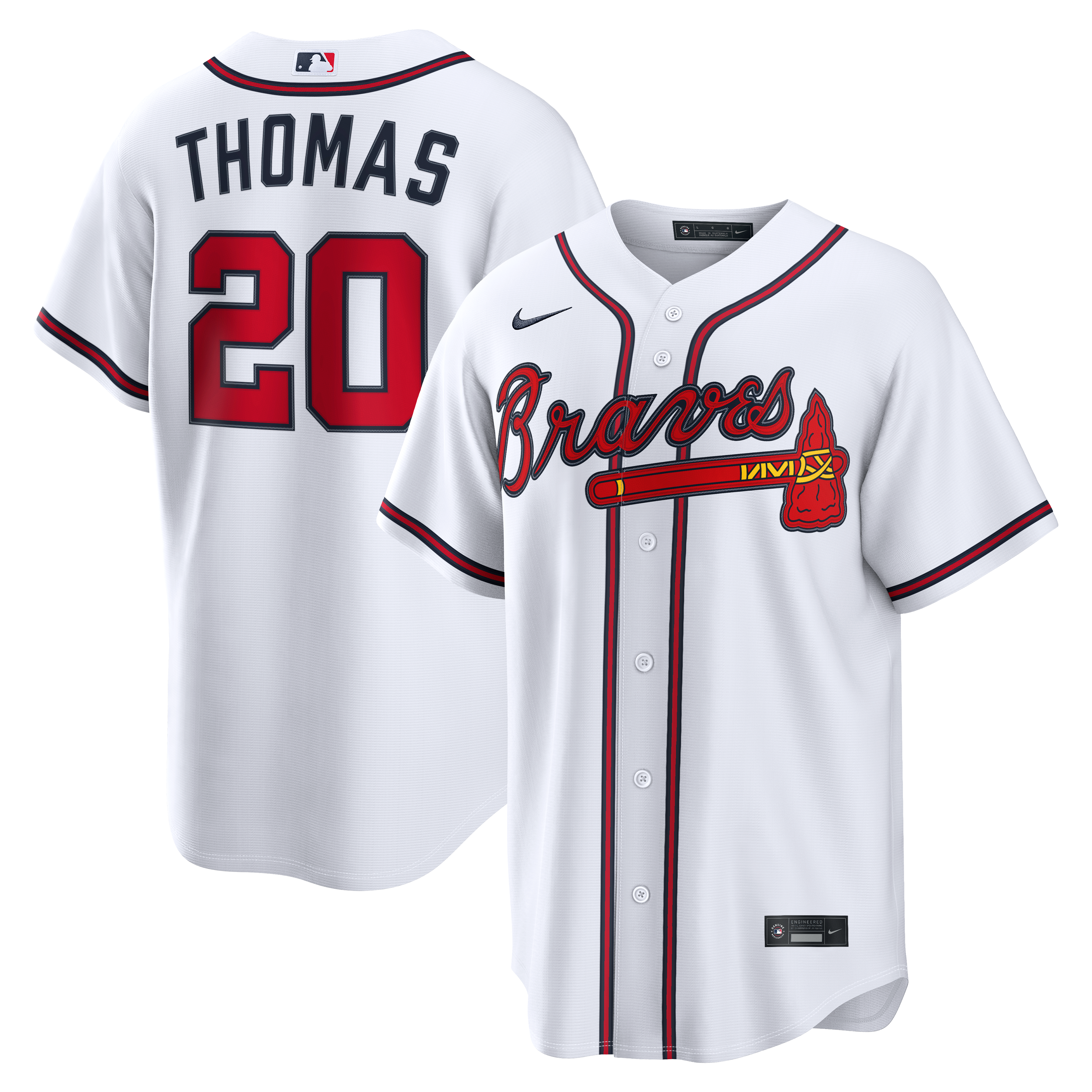 Lane Thomas Atlanta Braves Home Replica Jersey White
