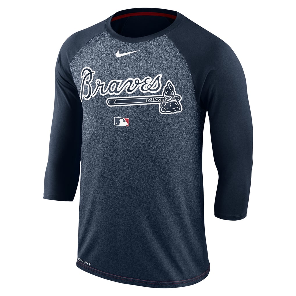 Braves Raglan Men's Atlanta Braves Nike Navy Authentic Collection Legend 3/4-Sleeve ...