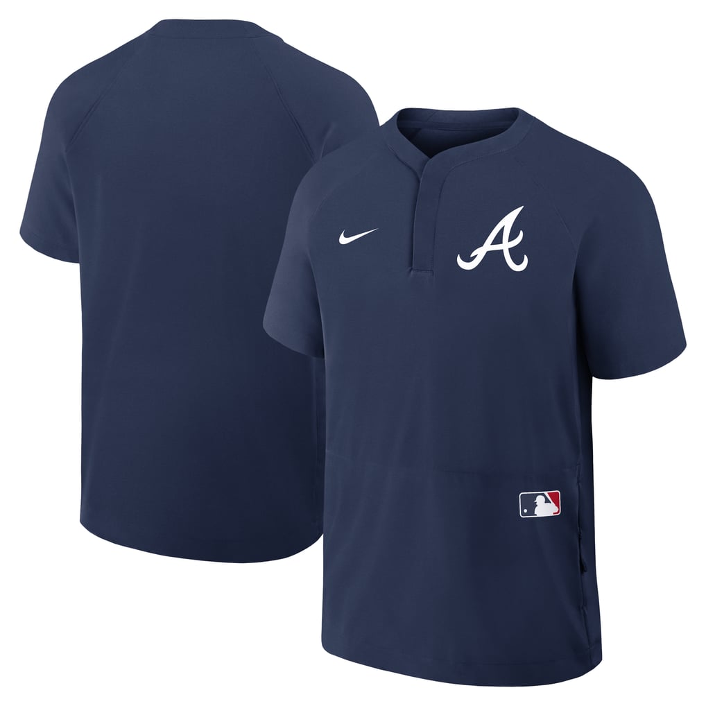 Braves Raglan Men's Atlanta Braves Nike Navy Authentic Collection Raglan Short Sleeve ...