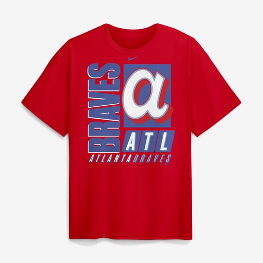Atlanta Braves Nike City Connect Max90 Heavyweight T-Shirt - Red