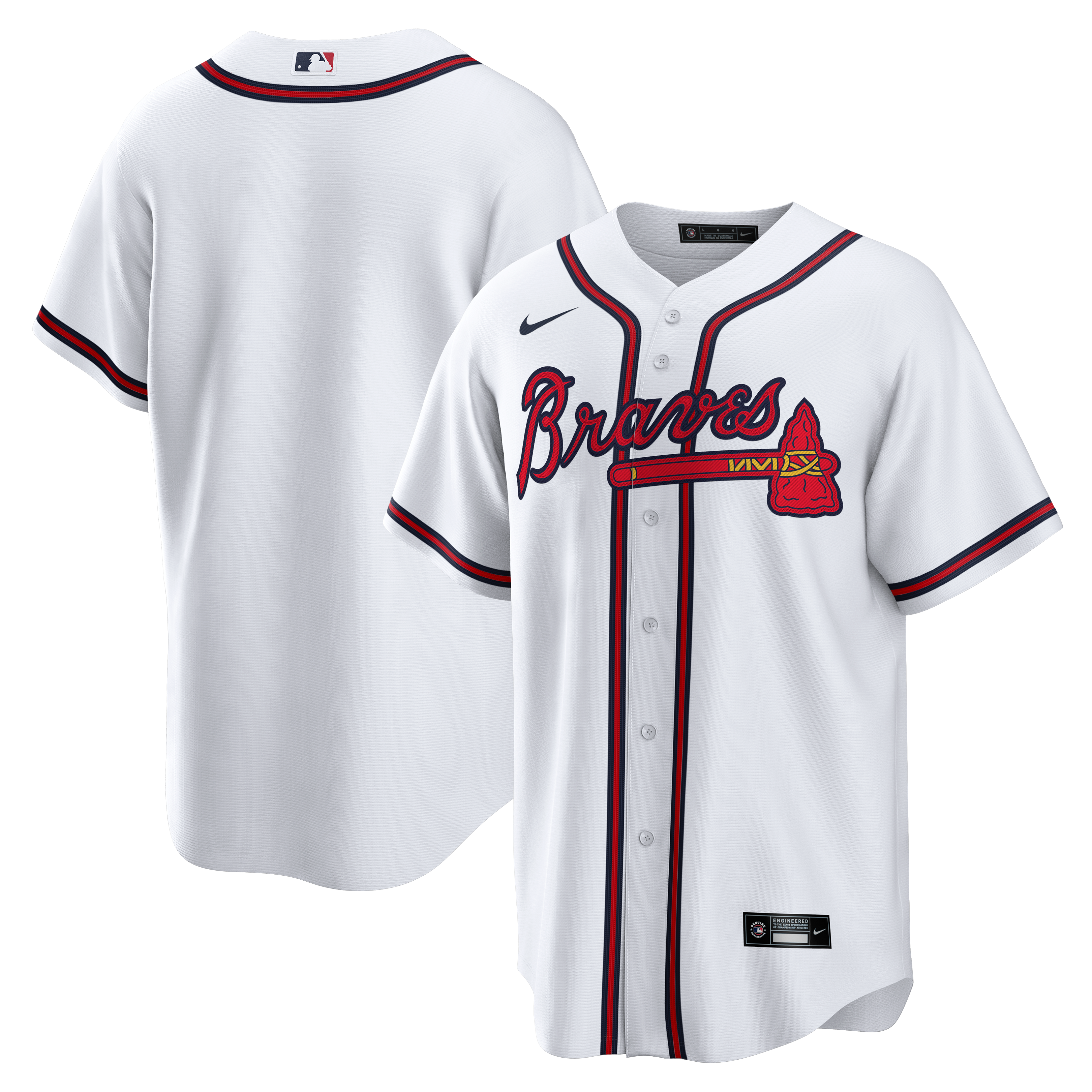 Atlanta Braves Home Big & Tall Replica Jersey White
