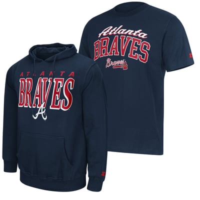 Atlanta Braves Starter Logo Hoodie & T-Shirt Combo Pack - Navy