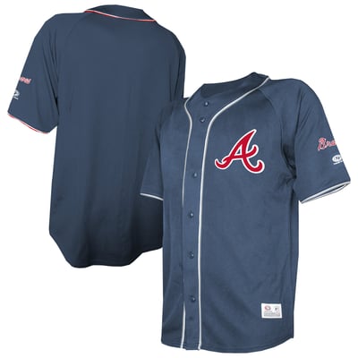  Atlanta Braves Stitches Team Color Full-Button Jersey - Navy