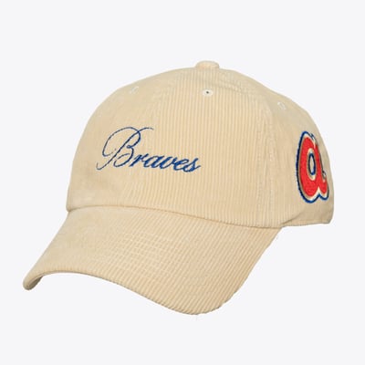  Atlanta Braves Mitchell & Ness Heritage Hues Strapback Hat - Cream