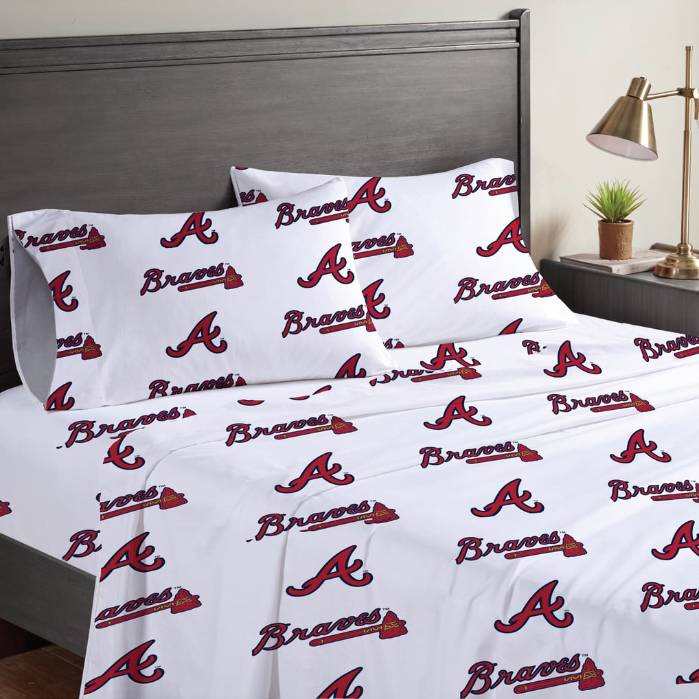 Atlanta Braves Pegasus Four-Piece Queen Sheet Set