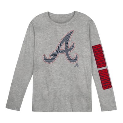Atlanta Braves Outerstuff Preschool Air Raid Long Sleeve T-Shirt - Gray