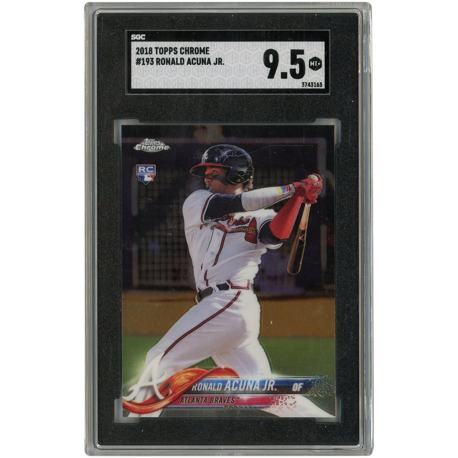 Atlanta Braves Ronald Acuna Jr. 2018 Topps Chrome #193 SGC ...