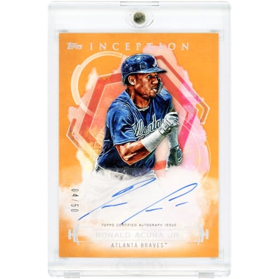 Ronald Acuna Jr. Atlanta Braves Autographed 2019 Topps Inception Rookies & Emerging Stars #RES-RAJ #4/50 Card