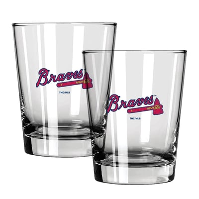 Atlanta Braves The Memory Company 15oz. Two-Pack Rocks Glass Gift Set