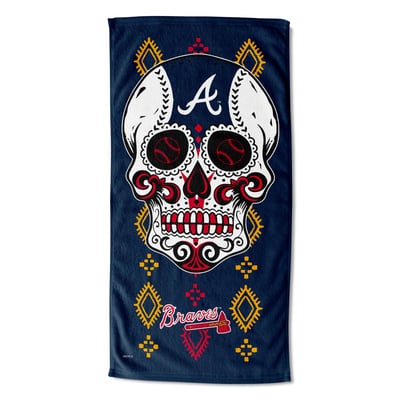 Atlanta Braves The Northwest Group 30" x 60" Candy Skull Printed Beach Towel