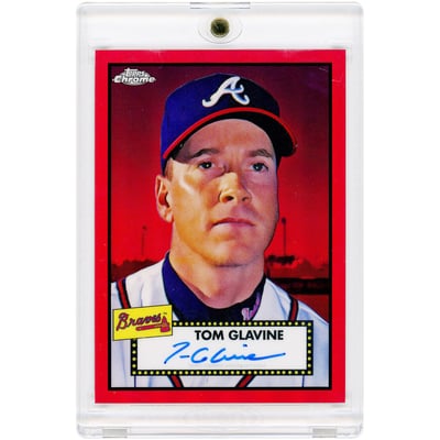 Tom Glavine Atlanta Braves Autographed 2021 Topps Chrome Platinum Anniversary Edition Red Refractor #PA-TGL #3/5 Card