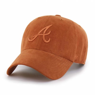 Atlanta Braves '47 Unisex Fall Feelings Ballpark Suede Clean Up Hat - Orange
