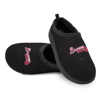 Atlanta Braves ISlide Unisex Primary Logo Mission Slipper - Black
