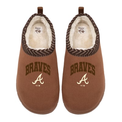 Atlanta Braves ISlide Unisex Tonal Pop Mission Slippers - Tan
